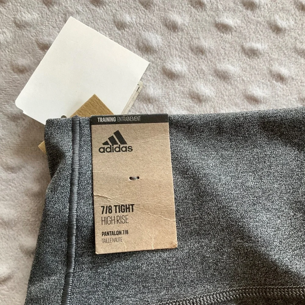 Adidas 7/8 Tight Womens Medium Dark Grey High Rise Training  Athletic‎ Leggings